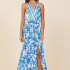 Women Surf Gypsy Bottoms | Summer Breeze Printed Satin Maxi Dress