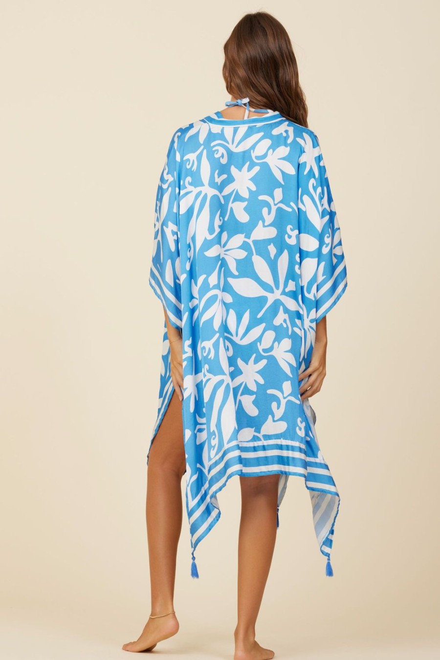 Women Surf Gypsy Bottoms | Summer Breeze Printed Satin Kimono