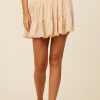 Women Surf Gypsy Bottoms | Cream Blush Tonal Textured Skirt