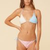 Women Surf Gypsy Swimwear | Blue/Yellow/Pink Stripe Combo Matching Bathing Suit Set