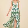 Women Surf Gypsy Bottoms | Rainforest Leaf Print Maxi Dress