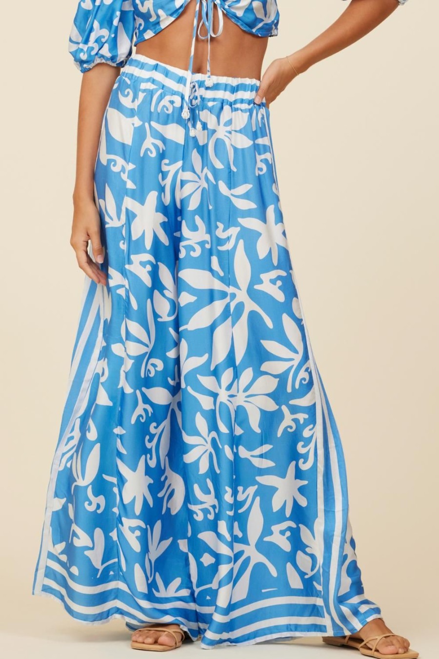 Women Surf Gypsy Bottoms | Summer Breeze Printed Satin Pant